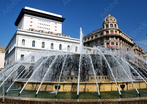 fontana di piazza de ferrari photo