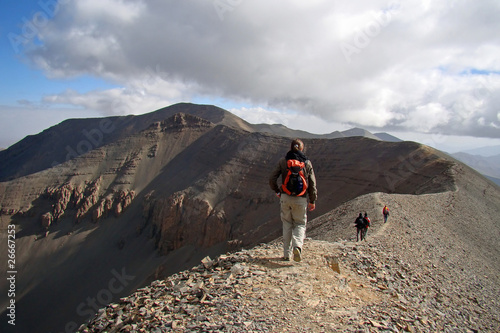 Sur la longue crête du M'Goun - 4071 m (Atlas, Maroc)
