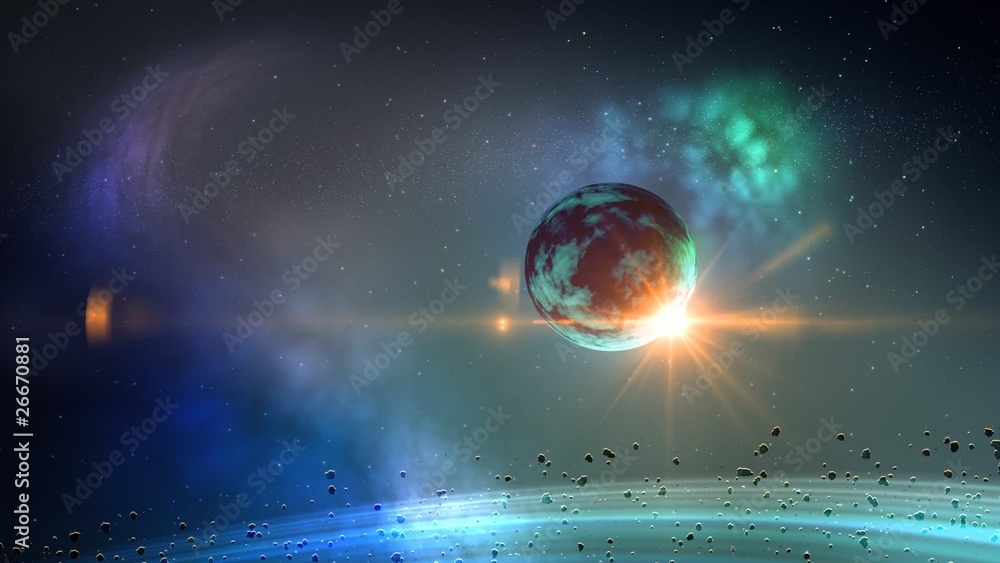 Planet in space loop