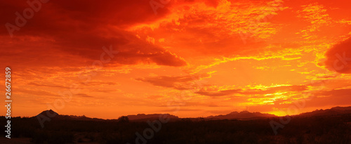 Red Sunset Panorama
