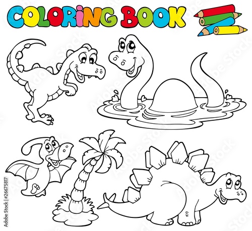 Coloring book with dinosaurs 1 photo