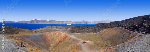 Santorini view from volcano