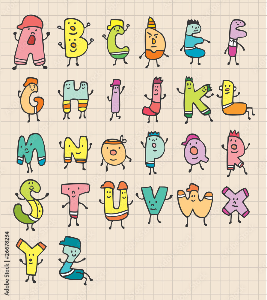 Fototapeta premium cute letters