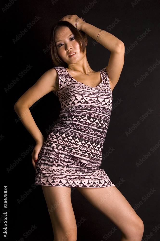 Cute Chinese teenager in skirt Cute Chinese teenager in skirt
