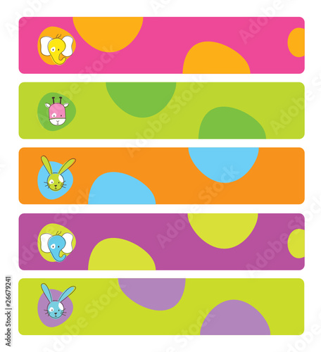 Set of colorful web banners