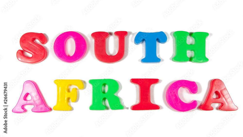 south africa written in fridge magnets south africa written in fridge magnets