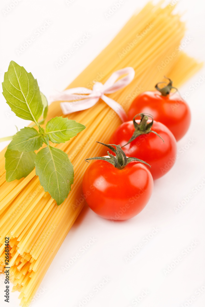 Italian Pasta with tomatoes and basil Italian Pasta with tomatoes and basil
