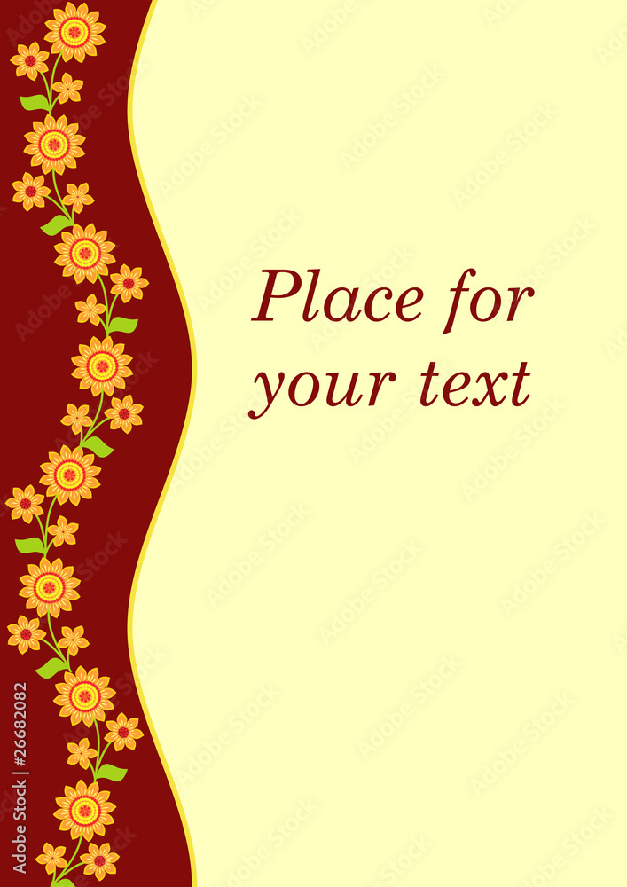 vector card with flowers vector card with flowers