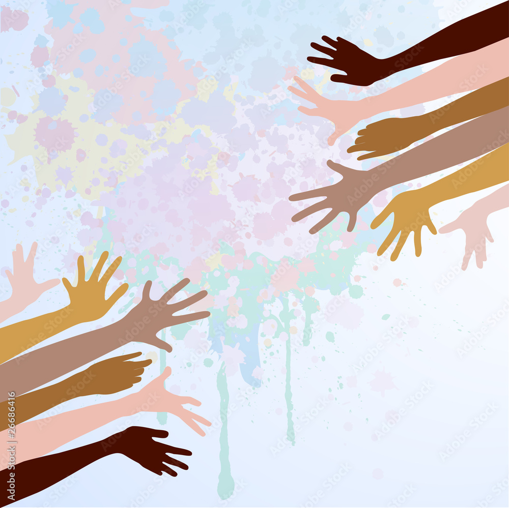 Fototapeta premium Happy hands vector