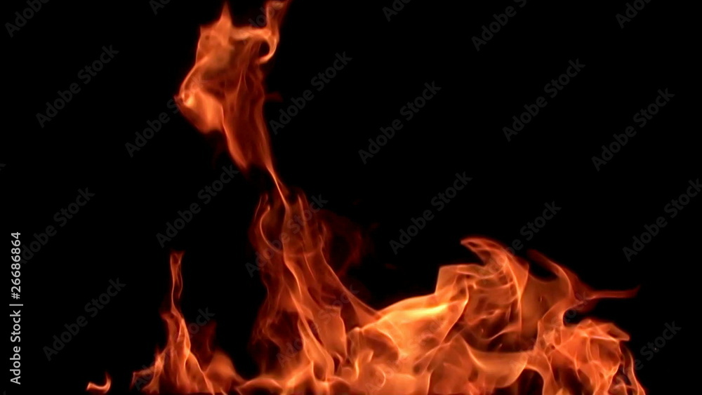 Fire flame - black background. 8x slow motion (200 fps). HD Fire flame - black background. 8x slow motion (200 fps). HD