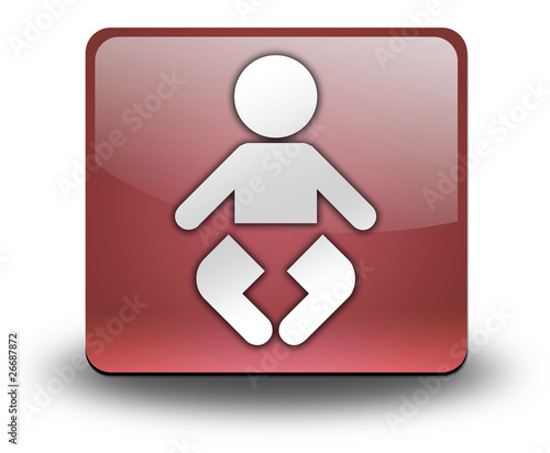 Red 3D Effect Icon "Nursery"
