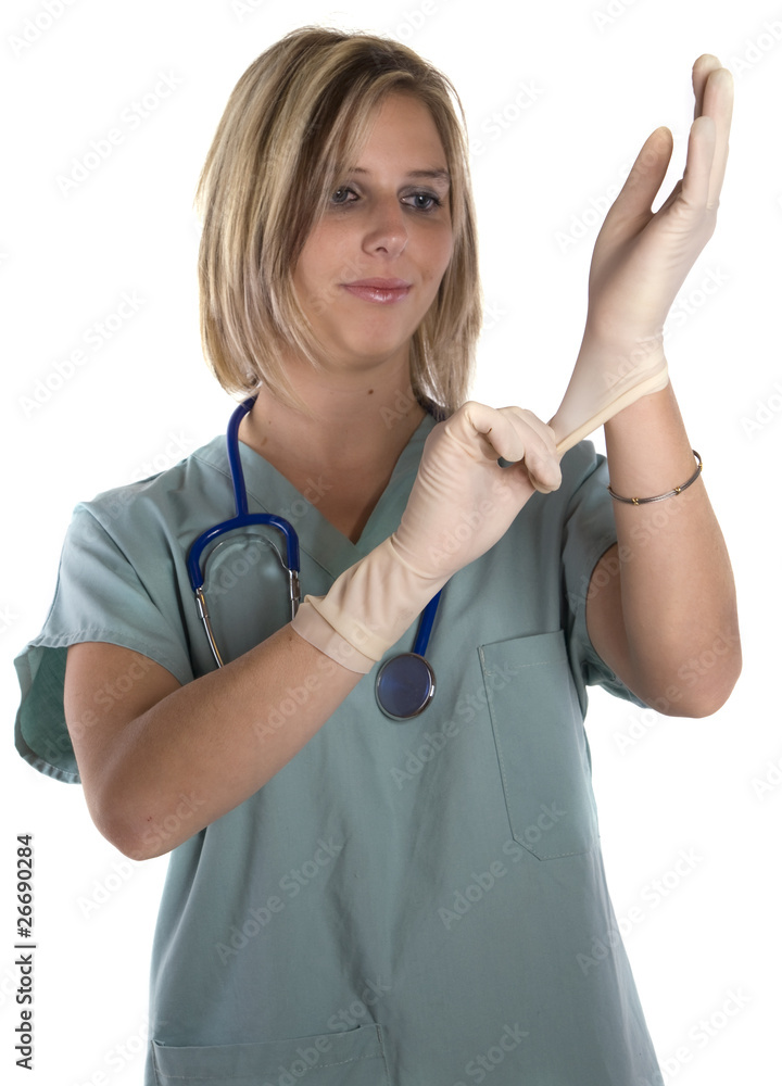 Infirmi re Qui Enfile Ses Gants Stock Photo Adobe Stock Infirmi re Qui Enfile Ses Gants Stock Photo Adobe Stock