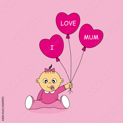 Tarjeta. Felicitación mama