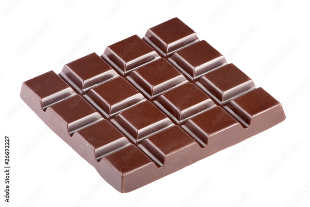 Milk chocolate bar isolated on white background Milk chocolate bar isolated on white background