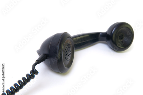 vintage black phone handset