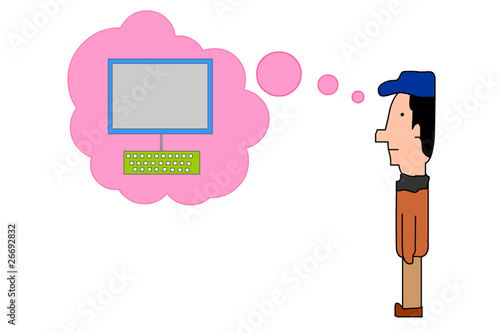 Man dreams of a computer