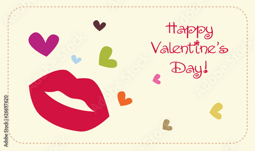 valentine's card vector
