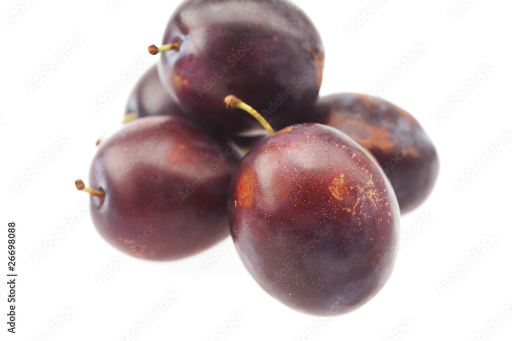 plum isolated on white plum isolated on white