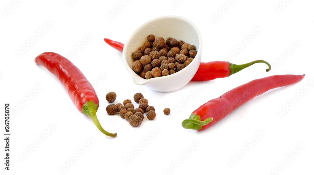 Fototapeta premium Red and black pepper