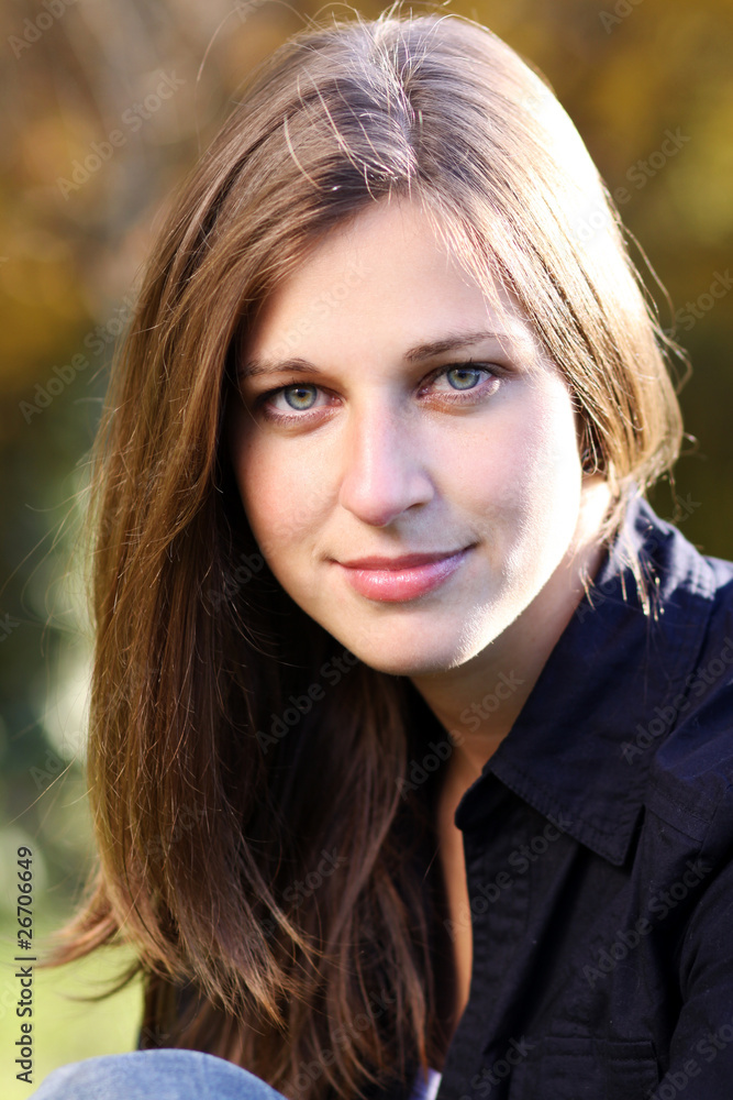 Beautiful young woman. Outdoor portrait