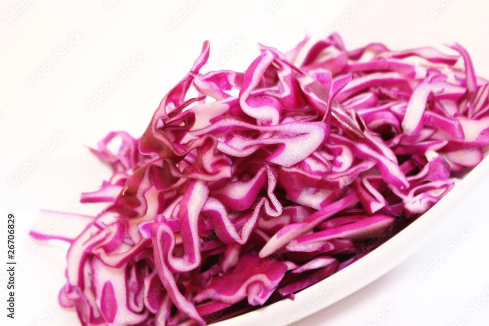 Geschnittener Rotkohl Geschnittener Rotkohl