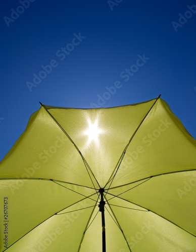 green sun umbrella