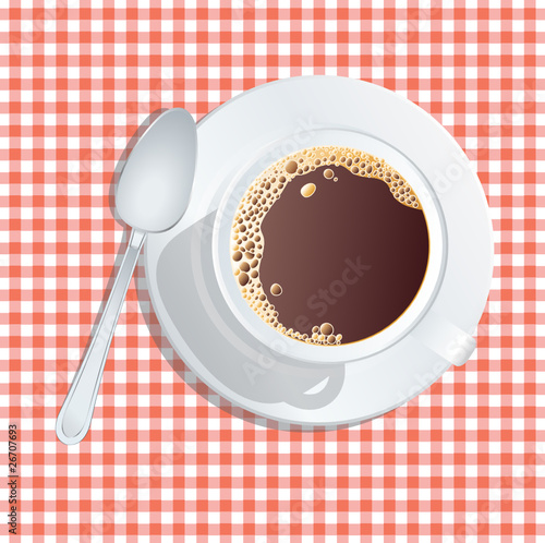 coffee on red