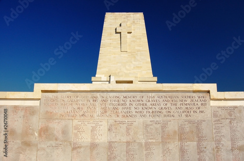 Close up of the Anzac Memorial at Lone Pine, Gallipoli, Turkey.