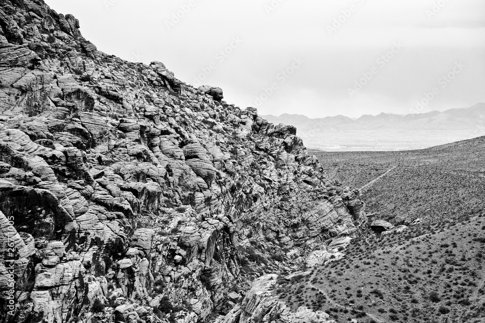 Rocks Toward Stormy Skies