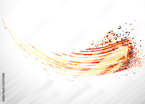 Hot  Abstract arrows move upwards