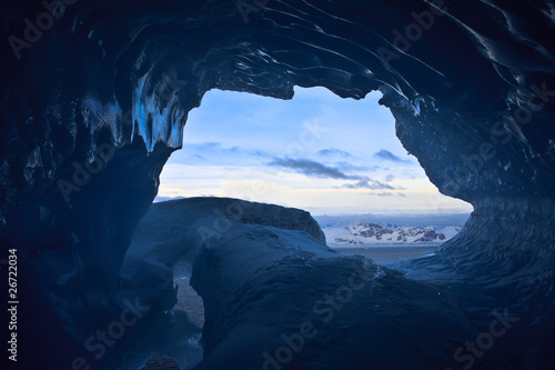 blue ice cave