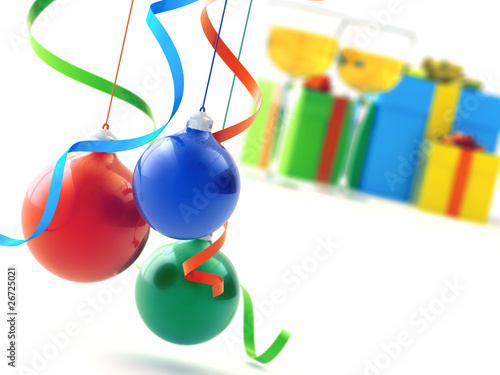 Christmas toys and glasses ...