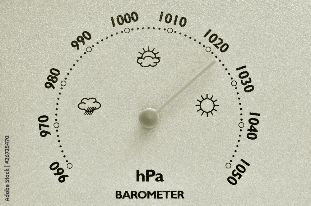 Naklejka premium Barometer Hochdruck