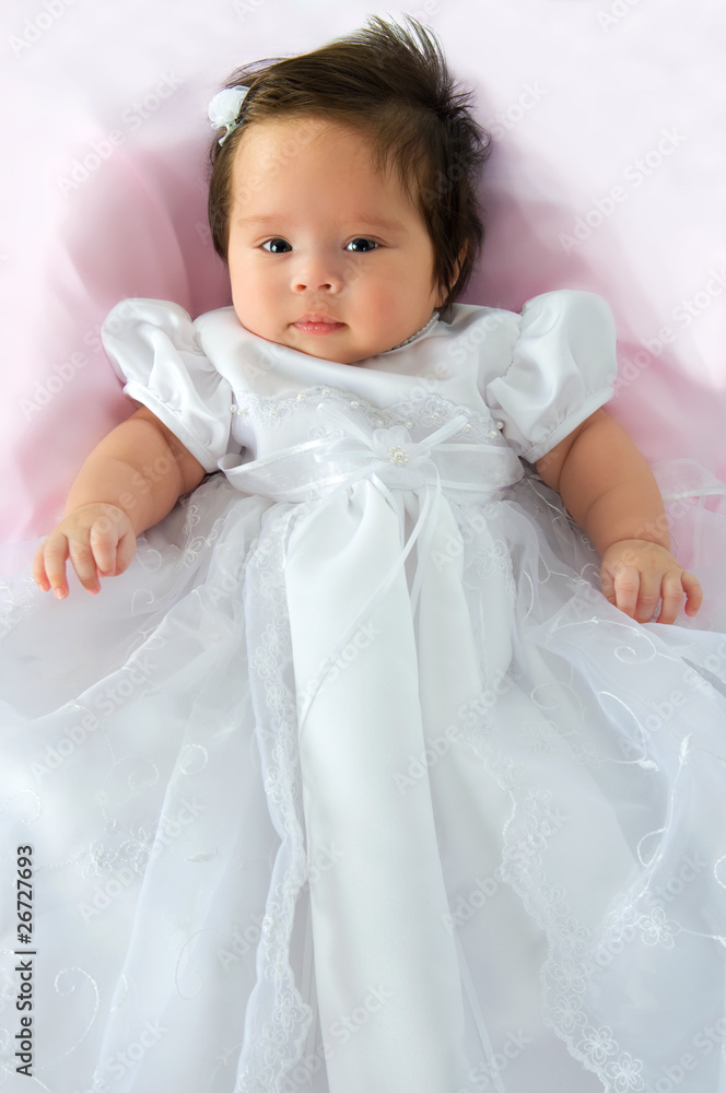 Hand Smocked Heirloom Girls Communion Baptism Dress
