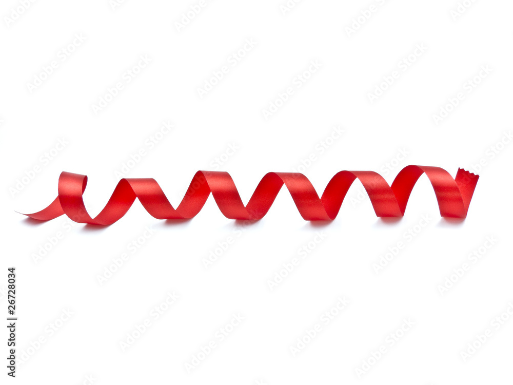 Red Ribbon on white background Red Ribbon on white background