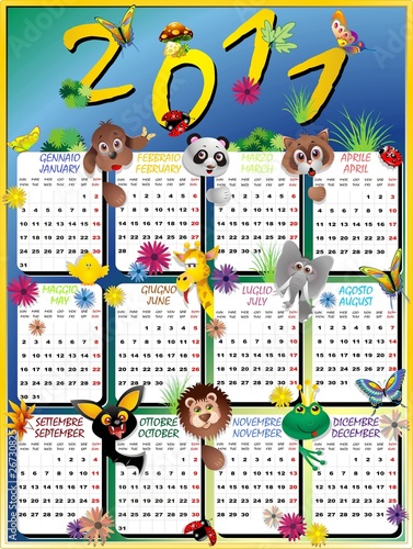 2011 Calendario Animali Cartoon-2011 Calendar Animals photo