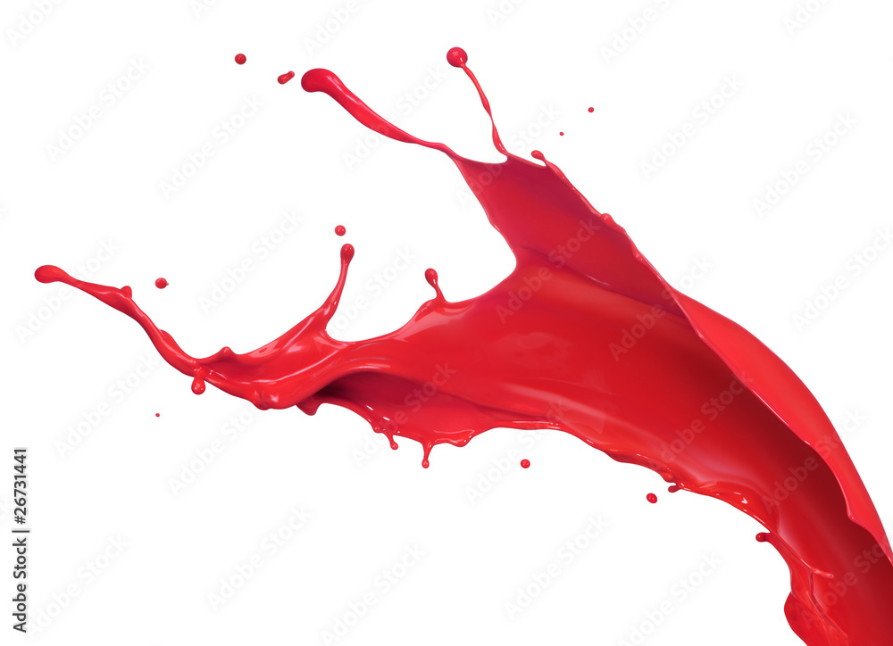 Fototapeta premium red paint splash