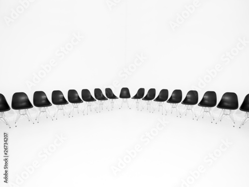 Row of Black Chairs