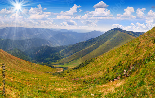 Beautiful suumer landscape in the Carpathian mountains