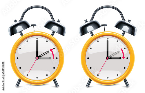 Vector daylight saving time illustration