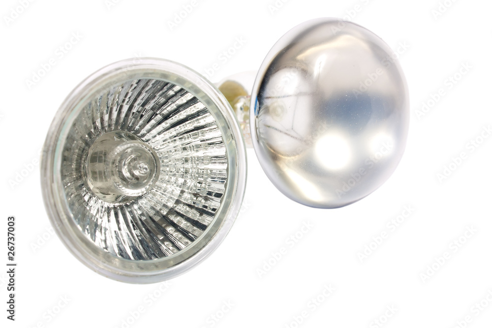 Two spot light bulb isolated on white background Two spot light bulb isolated on white background