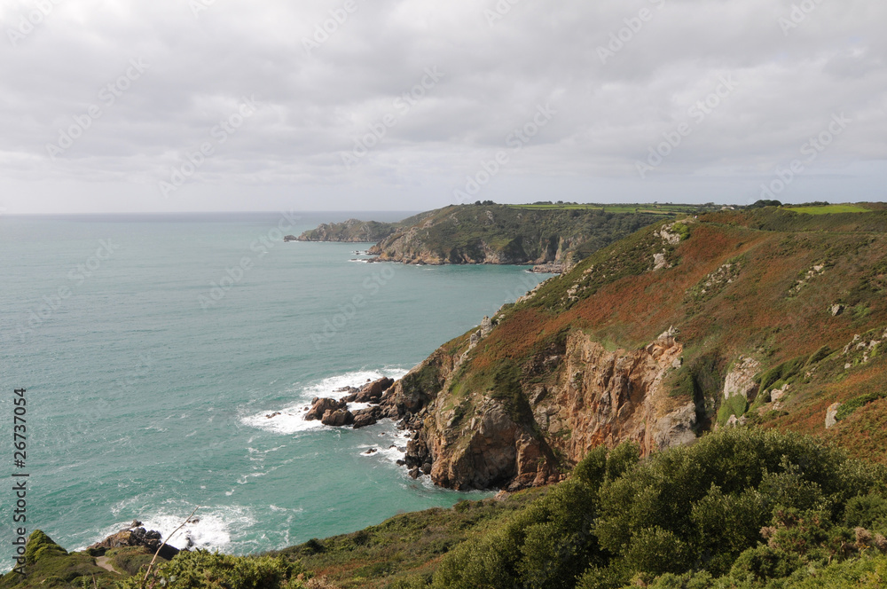 Petit Bot Bay from Icart Point on Guernsey Petit Bot Bay from Icart Point on Guernsey