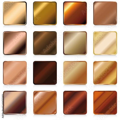 metallische buttons bronze