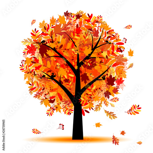Beautiful autumn tree for your design