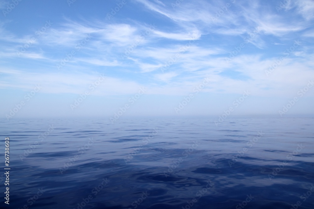 Calm sea blue water ocean sky horizon scenics