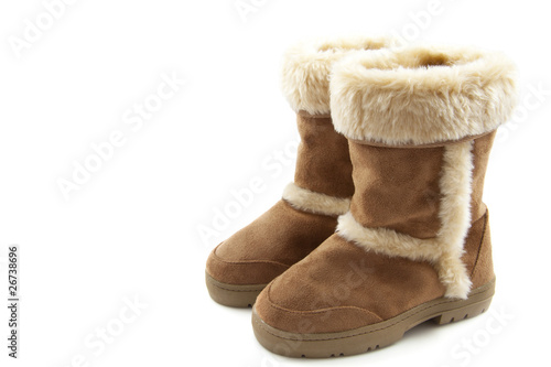 Fluffy warm boots