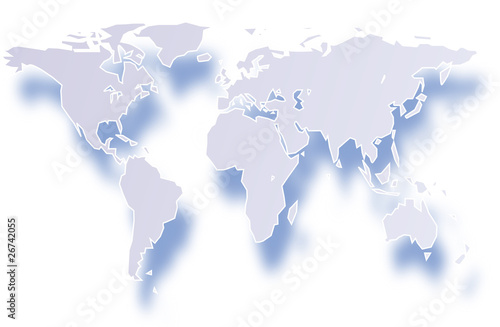 Wallpaper Mural weltkarte-grafisch-hintergrund Torontodigital.ca