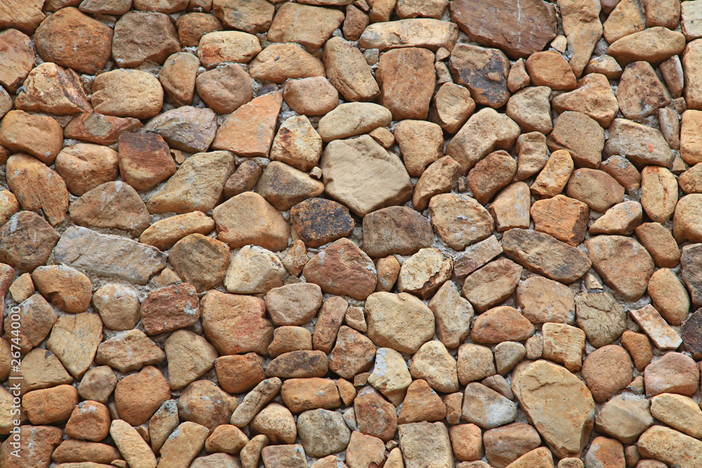 Stone Brick Wall made of fragment stones in irregular shapes Stone Brick Wall made of fragment stones in irregular shapes
