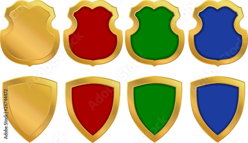 golden knight's heraldic shields