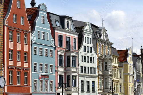 Rostocker Häuserfront historisch